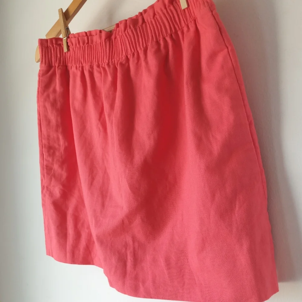 NWT J.Crew Factory 6 Linen Blend Side Walk Skirt